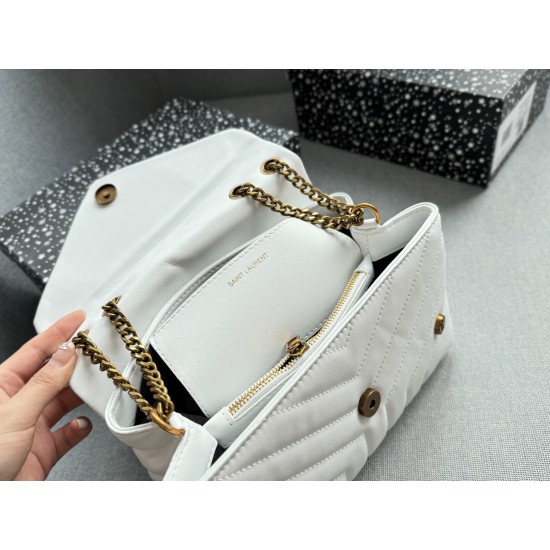 130 Heaven and earth cover size2517 Saint Laurent YSL LOULOU insignia envelope bag chain bag crossbody shoulder bag cloud bag the more you look the more temperament leisure business can be managed fairies come to take it home fashionable instantly to be p