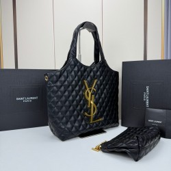 250 YsL most explosive new medium Tote ICAREROSEysl Saint Laurent one of the best bags of the year the most explosive new Tote ICAREROSE the same model gold large logo with all black lambskin super air inside there is a detachable zipper bag this season w