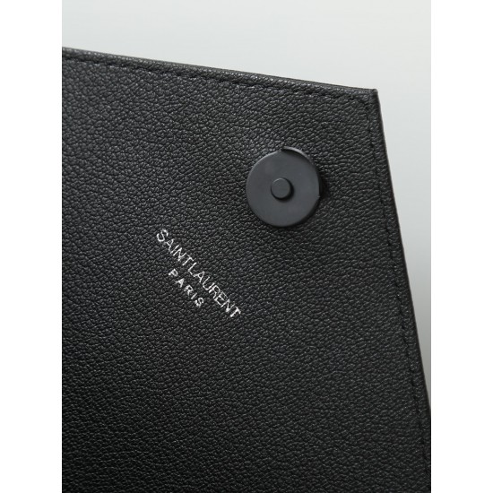 260 black black buckle counter demon models SaintLaurentSLP counter latest version of the market exclusive imported leather original leather goat grain hand-embroidered V line super silky soft comfortable bag shape exquisite practical pocket YSL gold buck