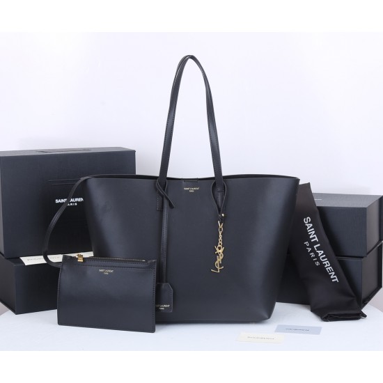 Back in stock 260 full cowhide leather YSL new shopping bag casual versatile oversized lining space worry-free safe easy to travel this season should have a size 333115cm opening size 45cm model 1860