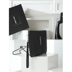 180 Black Silver YSL Market Exclusive Beaten and molded to order The highest version of the market strong YvesSaintLaurent embroidery line handbag Italian calfskin hand feel super The first in the market Size 30Cm Model 1850