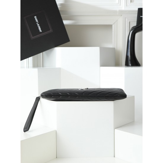 180 Black Silver YSL Market Exclusive Beaten and molded to order The highest version of the market strong YvesSaintLaurent embroidery line handbag Italian calfskin hand feel super The first in the market Size 30Cm Model 1850