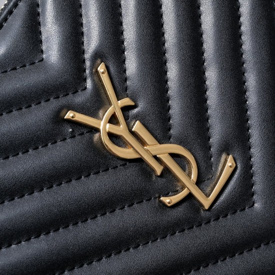 160 Gold Buckle YSL Market Exclusive Beaten and molded to order The highest version of the market strong YvesSaintLaurent Embroidery Line Clutch Italian calfskin Leather Handle Super The first in the market to be launched Size 30Cm Model 1850