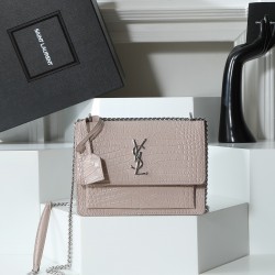 250YSL crocodile pattern Prince Wen the same models continue to burst in the special cowhide pressure three-dimensional pattern imported electroplating antique silver hardware street photography talisman tracking focus practical classic models temperament