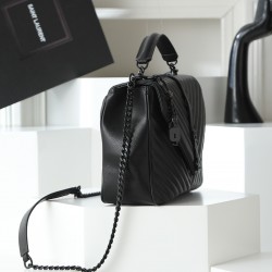 290 black black buckle counter demon models SaintLaurentSLP counter latest version of the market exclusive imported leather original leather goat grain hand-embroidered V line ultra-smooth soft and comfortable bag shape exquisite practical pocket YSL gold