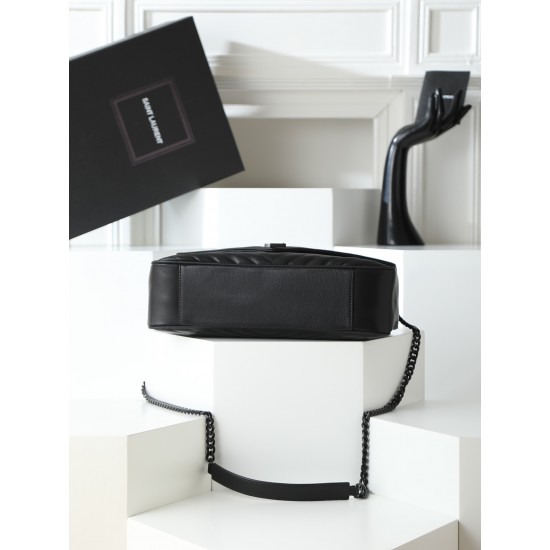 290 black black buckle counter demon models SaintLaurentSLP counter latest version of the market exclusive imported leather original leather goat grain hand-embroidered V line ultra-smooth soft and comfortable bag shape exquisite practical pocket YSL gold