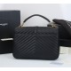 Lot 290 black gold buckle SaintLaurent demon SaintLaurentSLP counter latest version market exclusive imported leather original goat grain leather hand embroidered V line super silky soft comfortable bag shape exquisite practical pocket YSL gold buckle har