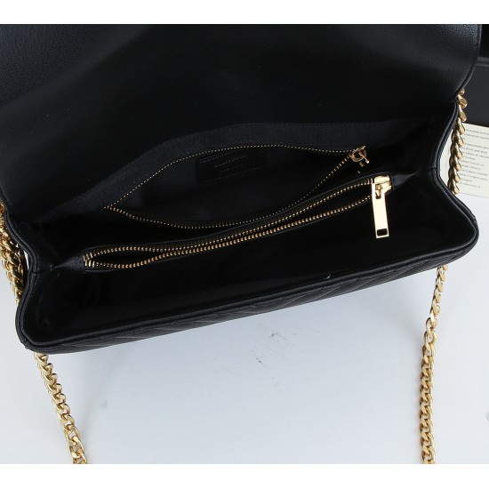 Lot 290 black gold buckle SaintLaurent demon SaintLaurentSLP counter latest version market exclusive imported leather original goat grain leather hand embroidered V line super silky soft comfortable bag shape exquisite practical pocket YSL gold buckle har