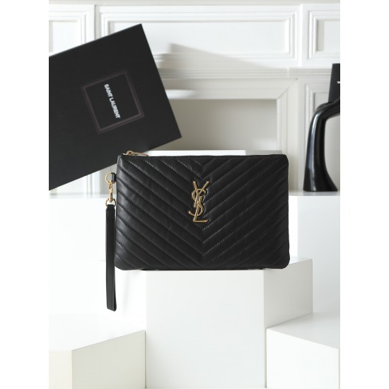 180 Black Gold YSL Market Exclusive Beaten and molded to order The highest version of the market strong YvesSaintLaurent embroidery line handbag Italian calfskin hand feel super The first in the market Size 30Cm Model 1850