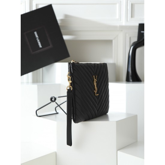 180 Black Gold YSL Market Exclusive Beaten and molded to order The highest version of the market strong YvesSaintLaurent embroidery line handbag Italian calfskin hand feel super The first in the market Size 30Cm Model 1850