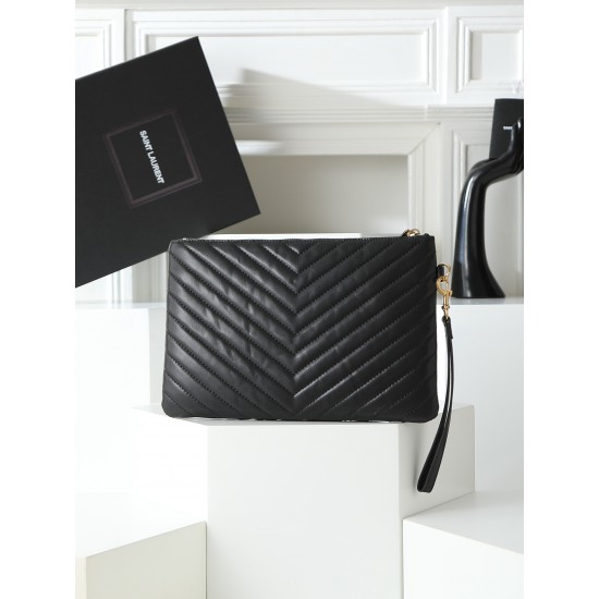 180 Black Gold YSL Market Exclusive Beaten and molded to order The highest version of the market strong YvesSaintLaurent embroidery line handbag Italian calfskin hand feel super The first in the market Size 30Cm Model 1850