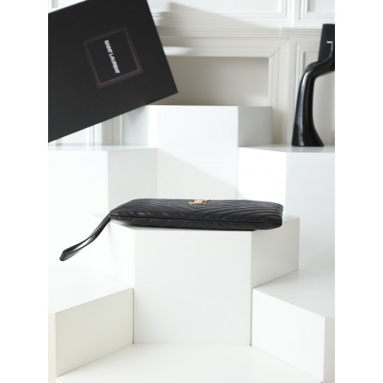 180 Black Gold YSL Market Exclusive Beaten and molded to order The highest version of the market strong YvesSaintLaurent embroidery line handbag Italian calfskin hand feel super The first in the market Size 30Cm Model 1850