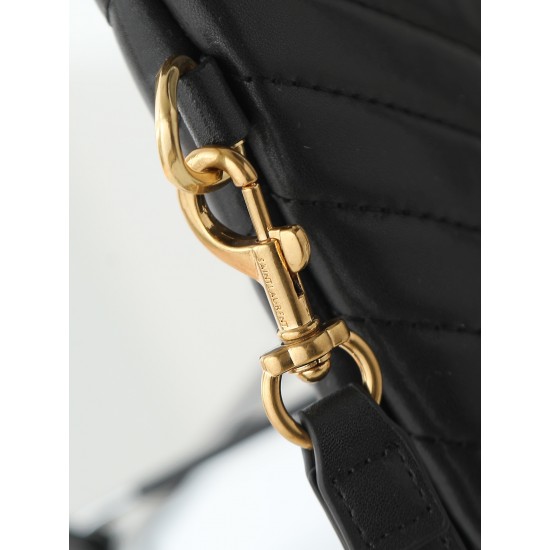 180 Black Gold YSL Market Exclusive Beaten and molded to order The highest version of the market strong YvesSaintLaurent embroidery line handbag Italian calfskin hand feel super The first in the market Size 30Cm Model 1850