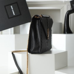 270V show SaintLaurent SaintLaurent SSLP counter newest version market exclusive Decorative interlocking metal YSL logo The hardware is perfect and flawless The original ball pattern pattern The handfeel is superb The details are exquisite handmade Exquis