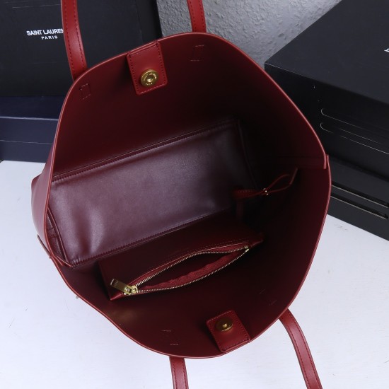 Back in stock 260 full cowhide leather YSL new shopping bag casual versatile oversized lining space worry-free safe easy to travel this season should have a size 333115cm opening size 45cm model 1860