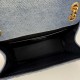 230 YSL denim envelope bag gold Logo is too poke heart Denim rivets collision is also too cool it casually a clip is lazy French style spring and summer back it out of the door directly asked burst Envelope bag design thin and light can be loaded with ant