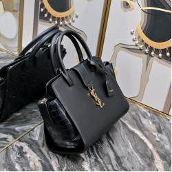 270 gold buckle with crocodile YSL Saint Laurent exclusive explosive bat bag ysl absolutely top goods exclusive highest-end goods super awesome ysl big bag original leather cowhide original quality superb workmanship original South African cowhide counter