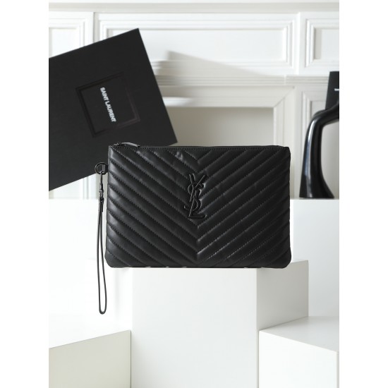 180 Black Buckle YSL Market Exclusive Beaten and molded to order The highest version of the market strong YvesSaintLaurent embroidery line handbag Italian calf leather hand feeling super The first in the market Size 30Cm Model 1850