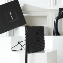 180 Black Buckle YSL Market Exclusive Beaten and molded to order The highest version of the market strong YvesSaintLaurent embroidery line handbag Italian calf leather hand feeling super The first in the market Size 30Cm Model 1850