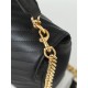 260 black gold buckle counter demon models SaintLaurentSLP counter latest version of the market exclusive imported leather original leather goat grain hand-embroidered V line ultra-smooth soft and comfortable bag shape exquisite practical pocket YSL gold 