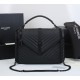 Lot 290 black black buckle counter demon models SaintLaurentSLP counter latest version of the market exclusive imported leather original leather goat grain hand-embroidered V line ultra-smooth soft and comfortable bag shape exquisite practical pocket YSL 