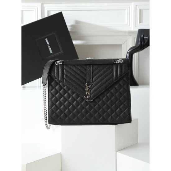 270 square SaintLaurent SaintLaurentSLP counter latest version Market exclusive Decorative interlocking metal YSL logo The hardware is flawless Original ball stripe pattern The handfeel is superb The details are exquisite handmade Exquisite single shoulde