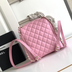700 Chanel 23P super hot plain calf leather double backpack model 3860 The physical is very small and the old duma about the same size Undoubtedly still a premium model is very difficult to buy On the body is very good with the very durable will become a 