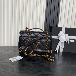 810 Chanel25A Handmade Visitor AS5347 Backpack Luxurious vintage feel A combination of classic and fashionable Litchi grain cowhide leather with gold metal Litchi leather is super durable Chain decorations Hand-carrying crossbody can also be large capacit