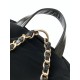 730 Chanel 25N Black Velvet Shoulder Bag Ski Season's Velvet Shoulder Bag Super Beautiful Top Very Light Feeling Soft Zan R Zan R Model No. AS5679 Size 251025 Matching Packaging