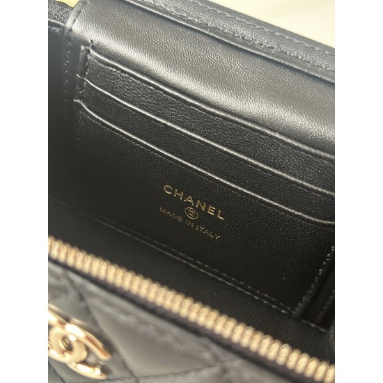 690 New Arrival NEChane1 explosive 25s Pearl Makeup Long Box Black Fragrance Door Forever Chane1 25s Cosmetic bag with mirror anywhere you can make up understated elegance handle inlaid with small diamonds close up look is very delicate wherever you go to