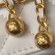 580 CHANE24C Double Gold Ball Box AP2292 This season's new double gold ball I really cute At first glance, I fell in love with this bag Classic black gold Double gold ball Chain adjustable length Hand carry crossbody and shoulder Capacity can also Size 11