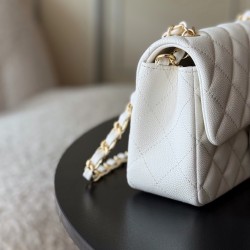 710 upgraded version of the full name Classic Fla0 1116 fine ball particles ball pattern large Mini leather original Haas small ball caviar lining imported lambskin hardware 24K plating all steel hardware size 12206cm classic CF is to have people fall in 