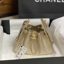 700 25p mini size chanel chanel hobo underarm bag hippie underarm bag small vintage gold coin button drawstring bucket bag diamond pattern vintage denim with leather classic chain design high class sense of daily travel must-have look beautiful texture wh