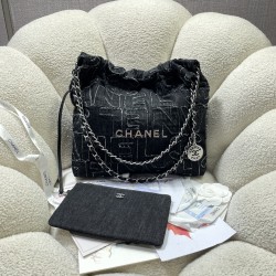 650 Small Black Cowboy Embroidered Letters 23S Spring Summer Hot 22 Bag Shopper 3260 Pleasant This season's hottest and most worthwhile series it's called 22 Bag Small Fragrance Anything named after a number is bound to be hot and strong and will surely b