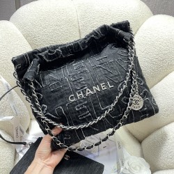 650 Small Black Cowboy Embroidered Letters 23S Spring Summer Hot 22 Bag Shopper 3260 Pleasant This season's hottest and most worthwhile series it's called 22 Bag Small Fragrance Anything named after a number is bound to be hot and strong and will surely b