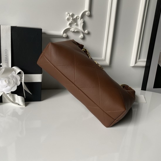 730 Chanel25K hippie bag hobo advanced sense full of fall and winter must-have AS5837 calf leather with retro old metal classic double Clogo wide version of the leather through the chain design retro and fashionable Enlarged diamond pattern simple bag typ