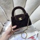 600 Spot 24A Kelly Handle Bag Velvet Cloth Fashion is a cycle of popular vintage kelly was redesigned by Chanel revitalized vintage Kelly with the classic handle handles named in the base plus leather through the chain shoulder strap to subvert the tradit