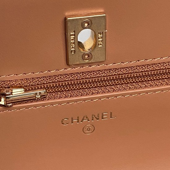 680 Chanel25B Woc Double C logo handle AP4785 Exquisite handle design is more fashionable Grain cowhide leather with metal vintage hardware texture wear-resistant and durable Classic design style versatile and practical Really exquisite Oh high value Smal