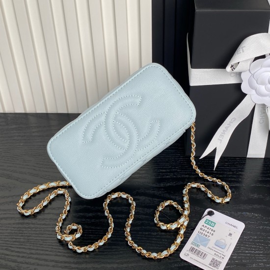 710 Chanel25B Double C logo handle cosmetic case AP4799 Exquisite handle design more fashionable Grain cowhide leather with metal vintage hardware texture wear-resistant and durable Classic design style versatile and practical Really exquisite Oh high val