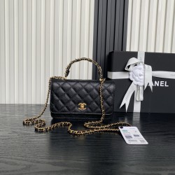 680 Chanel25B Woc Double C logo handle AP4785 Exquisite handle design is more fashionable Grain cowhide leather with metal vintage hardware texture wear-resistant and durable Classic design style versatile and practical Really exquisite Oh high value Smal