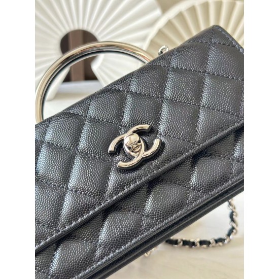 650 organ bag ohanel25p black silver handle at a glance fell in love with the paragraph handle and logo are drip design bling bling too beautiful sense of high class black system ensemble super love handsome cool beauty each one is the interpretation of s