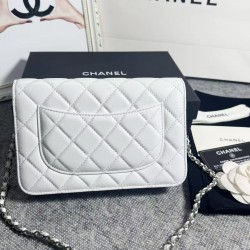 420 top original single 2020 spring and summer new version WOC33814 Fortune bag into the original sheepskin classic diamond lattice and leather through the classic design of the metal chain appearance and the same as the classic Woc before the difference 