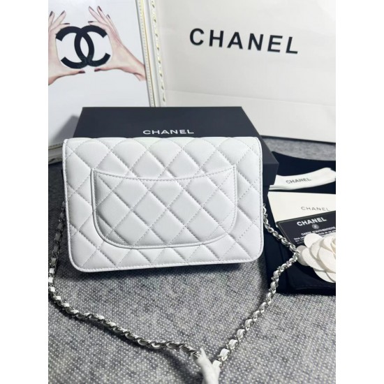 420 top original single 2020 spring and summer new version WOC33814 Fortune bag into the original sheepskin classic diamond lattice and leather through the classic design of the metal chain appearance and the same as the classic Woc before the difference 