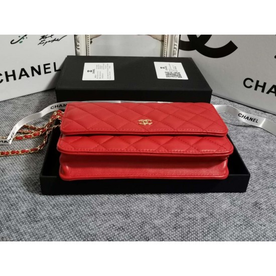 420 Chanel 0497A original sheepskin WOC small bag fashionable atmospheric double C let you more confident gold and silver buckle long chain can be collected in the bag can be used as a clutch bag inside the card space zipper space change space compact and