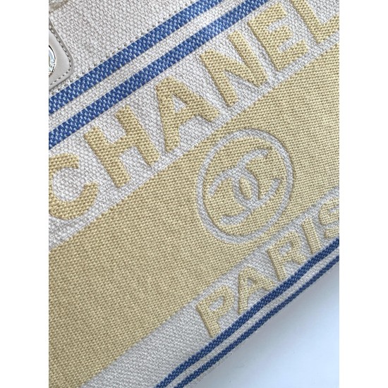 880 Chanel 25c Early Spring Beach Bag Yellow Super Holiday Large Model No. A66941 Size 38