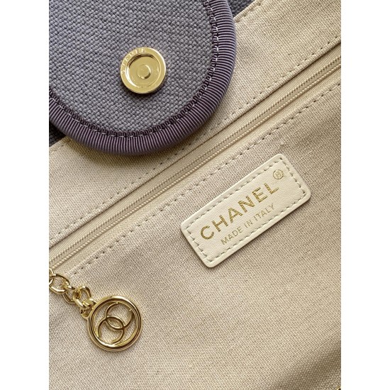 680 Chanel beach bag shopping bag made of material cotton production calfskin and metal collocation in the era of small waste bag to kill the big bag said fashion is a circle to turn around and come back, however, chanel and give it more texture and fashi