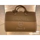 1200 Chanel coco beach bag apricot cow weave beach bag 34cm classic stunning
