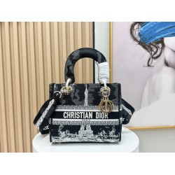 450Original Embroidery Lady five compartments spot embroidery toffee Tote limited series Puglia idyllic theme of high-grade hardware craftsmanship sense of full display of early spring fluttering style full of poetic and new spring breathsize24cm Model 99