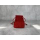 P4805NF460 red new mini bucket bag made of top imported lambskin leather is super soft and cost-effective can manage a variety of styles very playful and cute can be shoulder crossbody handheld shoulder shape varied bag is small but very loaded size 17X14