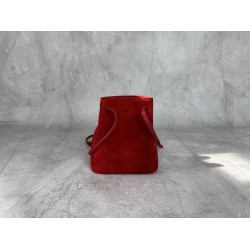 P4805NF460 red new mini bucket bag made of top imported lambskin leather is super soft and cost-effective can manage a variety of styles very playful and cute can be shoulder crossbody handheld shoulder shape varied bag is small but very loaded size 17X14
